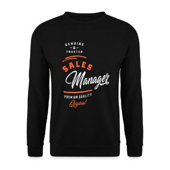 Sales Manager - Unisex Sweatshirt - black - Front - Alina (178cm) & Michal (187cm)