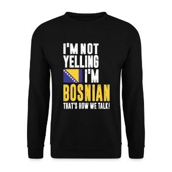 bosnian shirts - Unisex Sweatshirt - black - Front - Alina (178cm) & Michal (187cm)