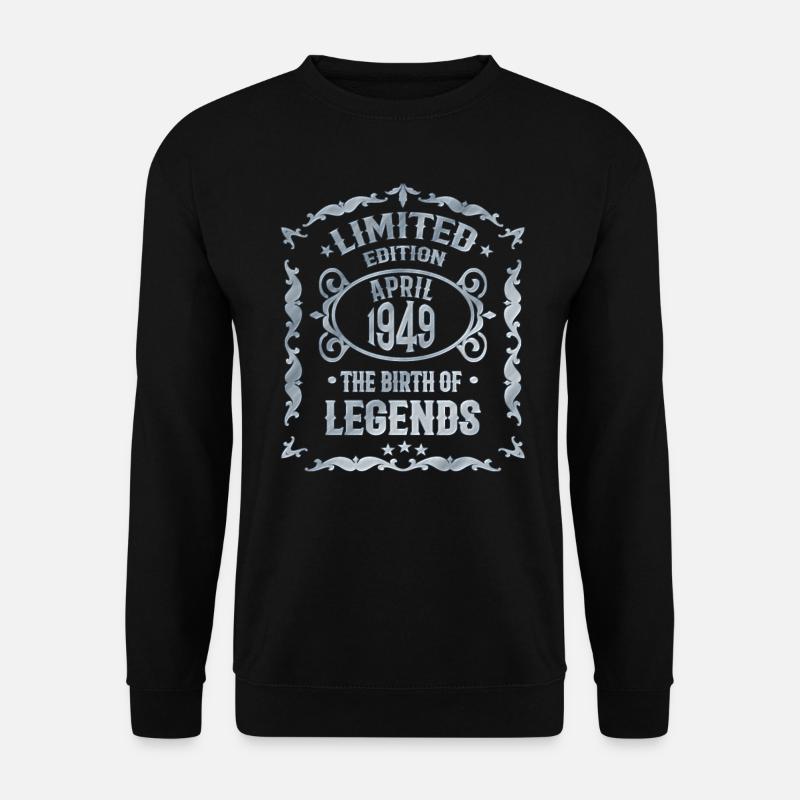 1949 Vintage April - Gift Birthday - Unisex Sweatshirt - black
