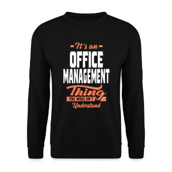 Chose de gestion de bureau - Sweat-shirt Unisexe - noir - Devant - Alina (178cm) & Michal (187cm)