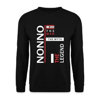 Nonno The Man La Légende - Sweat-shirt Unisexe - noir - Devant - Alina (178cm) & Michal (187cm)