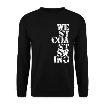 West Coast Swing Dance Gift T-Shirt - Unisex Sweatshirt - black - Front - Alina (178cm) & Michal (187cm)
