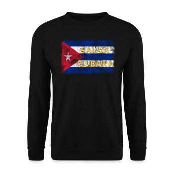 Salsa Cubana - Salsa Dancer Gift - Unisex Sweatshirt - black - Front - Alina (178cm) & Michal (187cm)