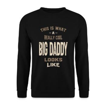 Really Cool Big Daddy - Unisex Sweatshirt - black - Front - Alina (178cm) & Michal (187cm)