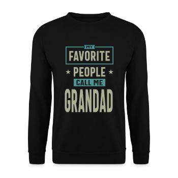 Papi préféré - Sweat-shirt Unisexe - noir - Devant - Alina (178cm) & Michal (187cm)