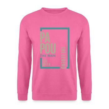 Papou der Mythos - Unisex Pullover - Pink - Vorne