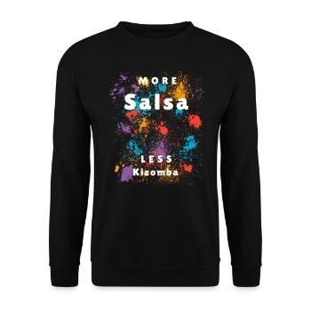 Salsa Dance T-Shirt - Gift for Salsa Dancer - Unisex Sweatshirt - black - Front - Alina (178cm) & Michal (187cm)