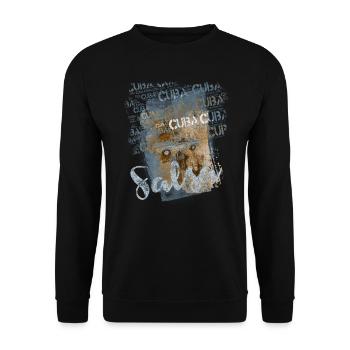 Salsa Cubana - Salsa Tänzer Geschenk - Unisex Pullover - Schwarz - Vorne - Alina (178cm) & Michal (187cm)