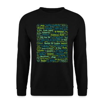 Rueda de Casino Salsa Kuba - Unisex Pullover - Schwarz - Vorne - Alina (178cm) & Michal (187cm)