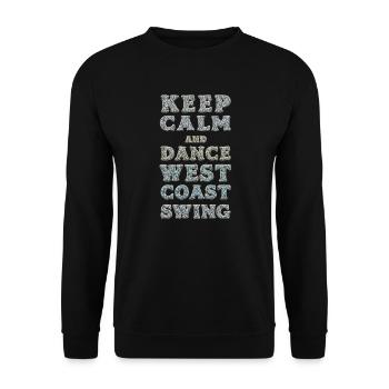 West Coast Swing Dance Gift WCS - Unisex Sweatshirt - black - Front - Alina (178cm) & Michal (187cm)