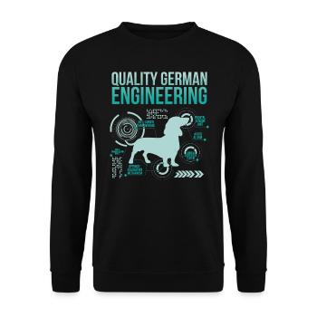 Funny Wiener-Dog Joke Sarcastic German Dachshund - Unisex Sweatshirt - black - Front - Alina (178cm) & Michal (187cm)