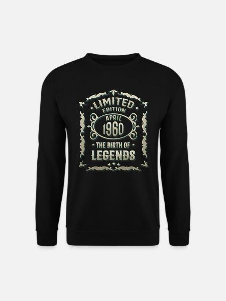 April 1960 - 60th birthday gift - Unisex Sweatshirt - black