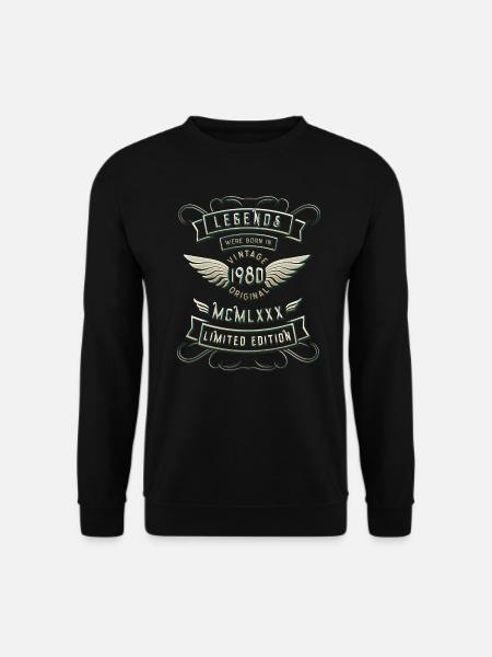 Cadeau d’anniversaire 1980 1980 Millésime - Sweat-shirt Unisexe - noir