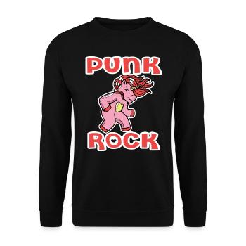 Punkrock Musik Punker Punkrock Irokesenschnitt - Unisex Pullover - Schwarz - Vorne - Alina (178cm) & Michal (187cm)
