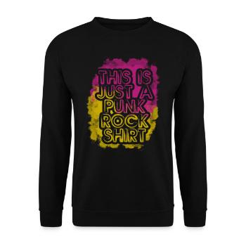 This Is Just A Punk Rock Design Musik Rock - Unisex Pullover - Schwarz - Vorne - Alina (178cm) & Michal (187cm)