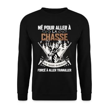 Aller à la chasse au sanglier Citation Chasse - Sweat-shirt Unisexe - noir - Devant - Alina (178cm) & Michal (187cm)