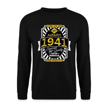 1941 AUGUST - Sweat-shirt Unisexe - noir - Devant - Alina (178cm) & Michal (187cm)