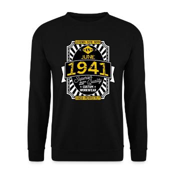1941 JUNE - Sweat-shirt Unisexe - noir - Devant - Alina (178cm) & Michal (187cm)