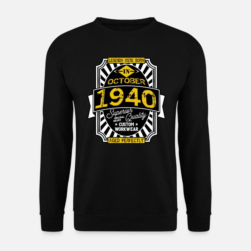 1940 OKTOBER - Unisex Pullover - Schwarz