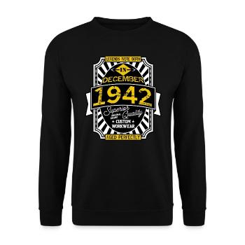 1942 DECEMBER - Sweat-shirt Unisexe - noir - Devant - Alina (178cm) & Michal (187cm)