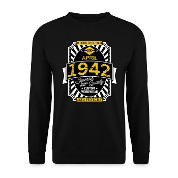 APRIL 1942 - Unisex Pullover - Schwarz - Vorne - Alina (178cm) & Michal (187cm)