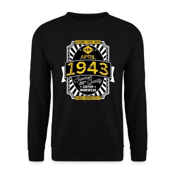 APRIL 1943 - Unisex Pullover - Schwarz - Vorne - Alina (178cm) & Michal (187cm)