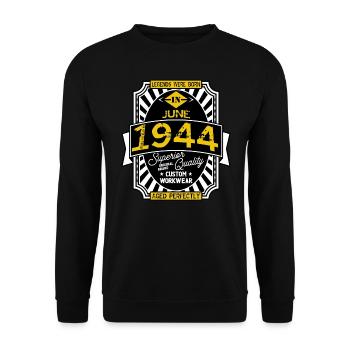 1944 JUNE - Sweat-shirt Unisexe - noir - Devant - Alina (178cm) & Michal (187cm)