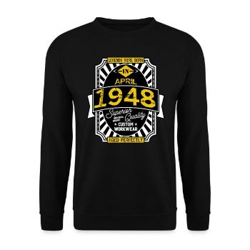 APRIL 1948 - Unisex Pullover - Schwarz - Vorne - Alina (178cm) & Michal (187cm)
