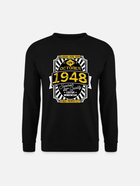 1948 OCTOBER - Sweat-shirt Unisexe - noir