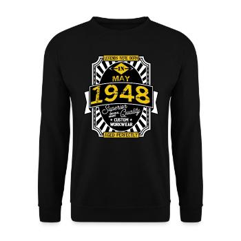 1948 MAY - Sweat-shirt Unisexe - noir - Devant - Alina (178cm) & Michal (187cm)