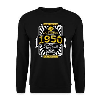 1950 OCTOBER - Sweat-shirt Unisexe - noir - Devant - Alina (178cm) & Michal (187cm)