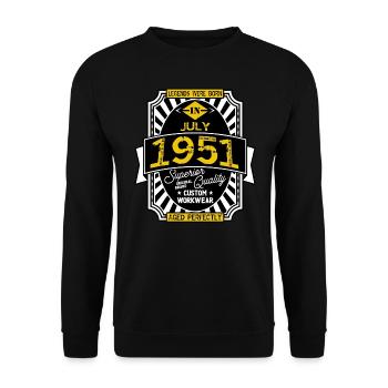1951 JULY - Sweat-shirt Unisexe - noir - Devant - Alina (178cm) & Michal (187cm)