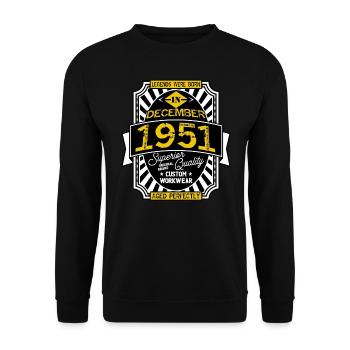 1951 DECEMBER - Sweat-shirt Unisexe - noir - Devant - Alina (178cm) & Michal (187cm)