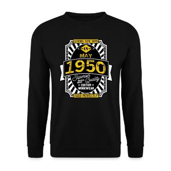 1950 MAY - Sweat-shirt Unisexe - noir - Devant - Alina (178cm) & Michal (187cm)