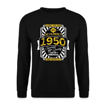 1950 DECEMBER - Sweat-shirt Unisexe - noir - Devant - Alina (178cm) & Michal (187cm)