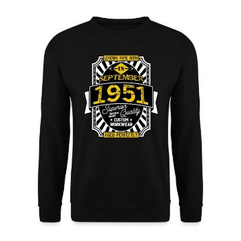1951 SEPTEMBER - Sweat-shirt Unisexe - noir - Devant - Alina (178cm) & Michal (187cm)