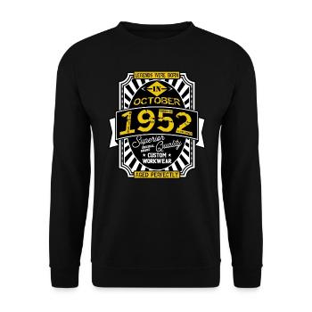 1952 OCTOBER - Sweat-shirt Unisexe - noir - Devant - Alina (178cm) & Michal (187cm)