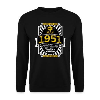 1951 MAY - Sweat-shirt Unisexe - noir - Devant - Alina (178cm) & Michal (187cm)