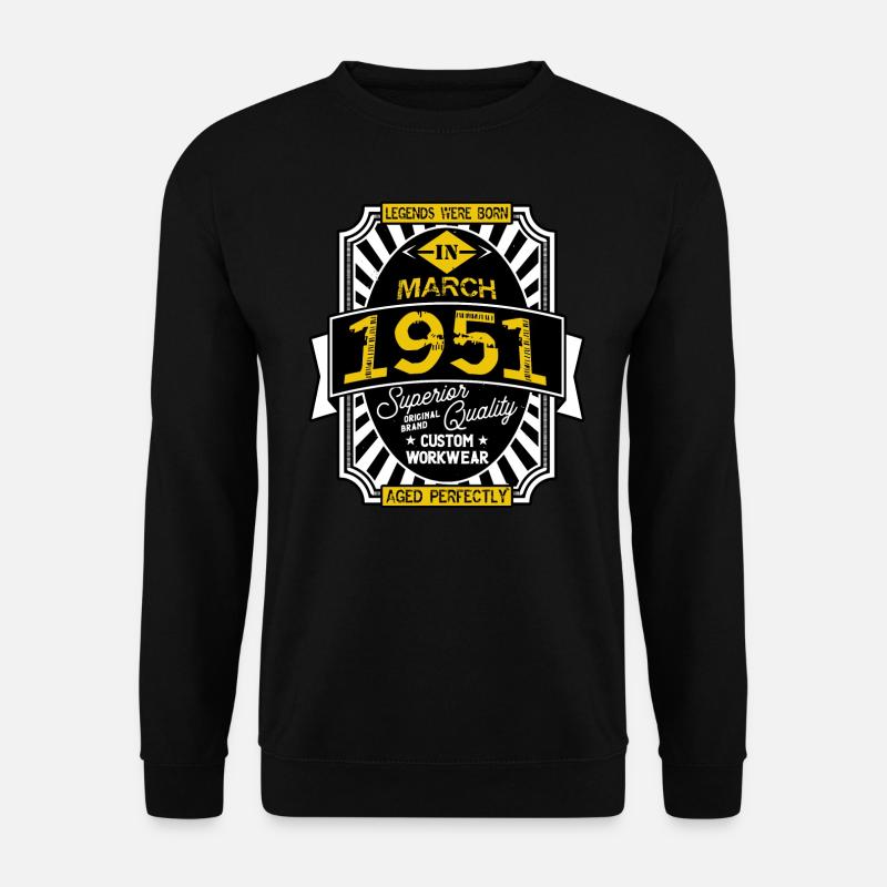 1951 MÄRZ - Unisex Pullover - Schwarz