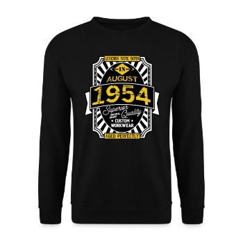1954 AUGUST - Sweat-shirt Unisexe - noir - Devant - Alina (178cm) & Michal (187cm)