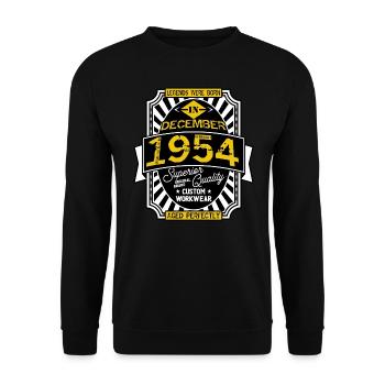 1954 DECEMBER - Sweat-shirt Unisexe - noir - Devant - Alina (178cm) & Michal (187cm)