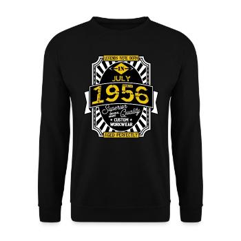 1956 JULI - Unisex Pullover - Schwarz - Vorne - Alina (178cm) & Michal (187cm)