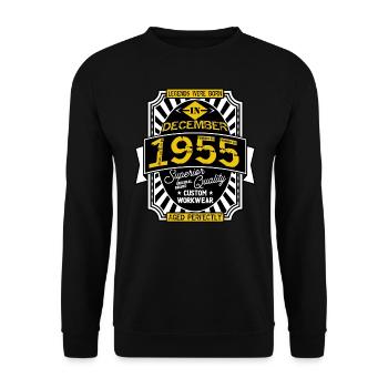 1955 DECEMBER - Sweat-shirt Unisexe - noir - Devant - Alina (178cm) & Michal (187cm)