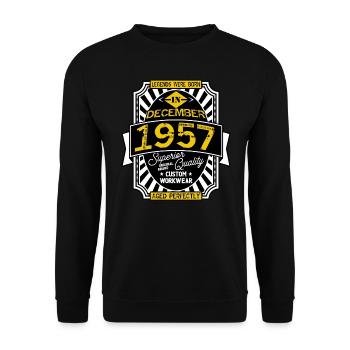 1957 DECEMBER - Sweat-shirt Unisexe - noir - Devant - Alina (178cm) & Michal (187cm)