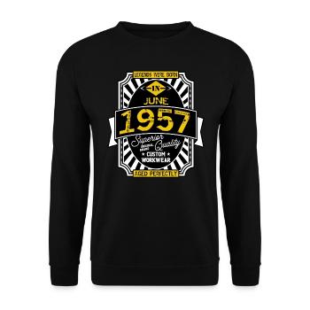 1957 JUNE - Sweat-shirt Unisexe - noir - Devant - Alina (178cm) & Michal (187cm)