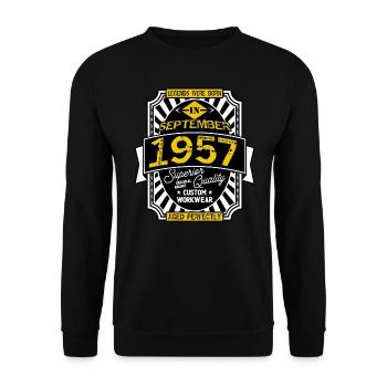 1957 SEPTEMBER - Sweat-shirt Unisexe - noir - Devant - Alina (178cm) & Michal (187cm)