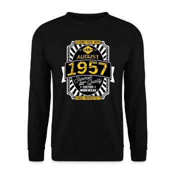1957 AUGUST - Sweat-shirt Unisexe - noir - Devant - Alina (178cm) & Michal (187cm)