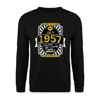 1957 JULI - Unisex Pullover - Schwarz - Vorne - Alina (178cm) & Michal (187cm)