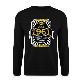 1961 JULY - Unisex Sweatshirt - black - Front - Alina (178cm) & Michal (187cm)