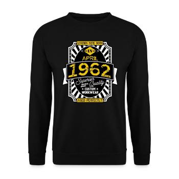 APRIL 1962 - Unisex Pullover - Schwarz - Vorne - Alina (178cm) & Michal (187cm)